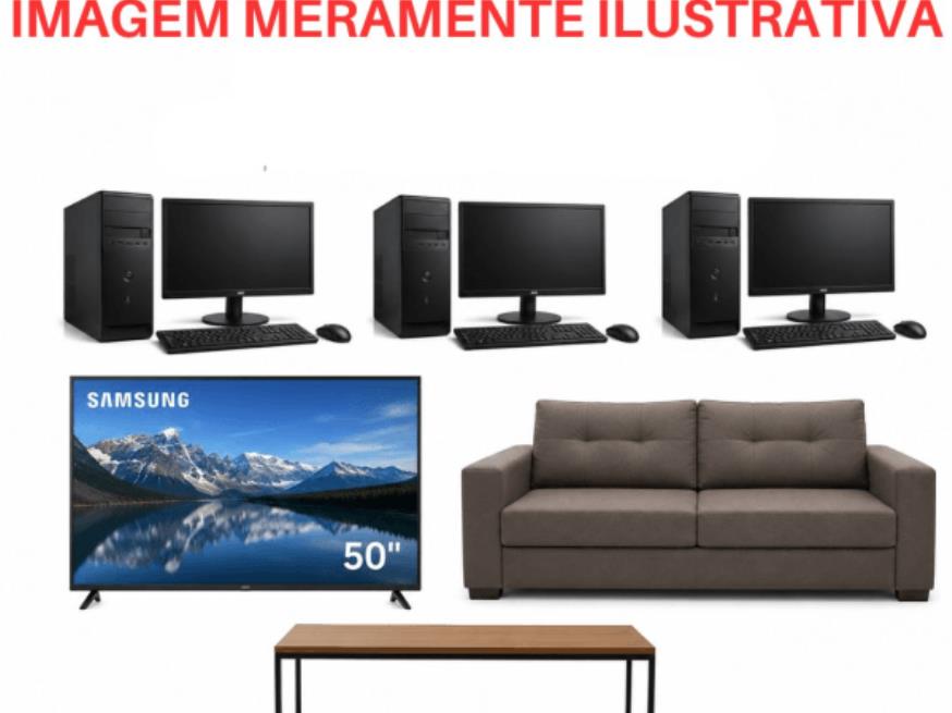 Foto ilustrativa 1 - Bens Móveis: 3 Computadores, TV 50″ Samsung, Sofá e Mesa – Carapicuíba – SP